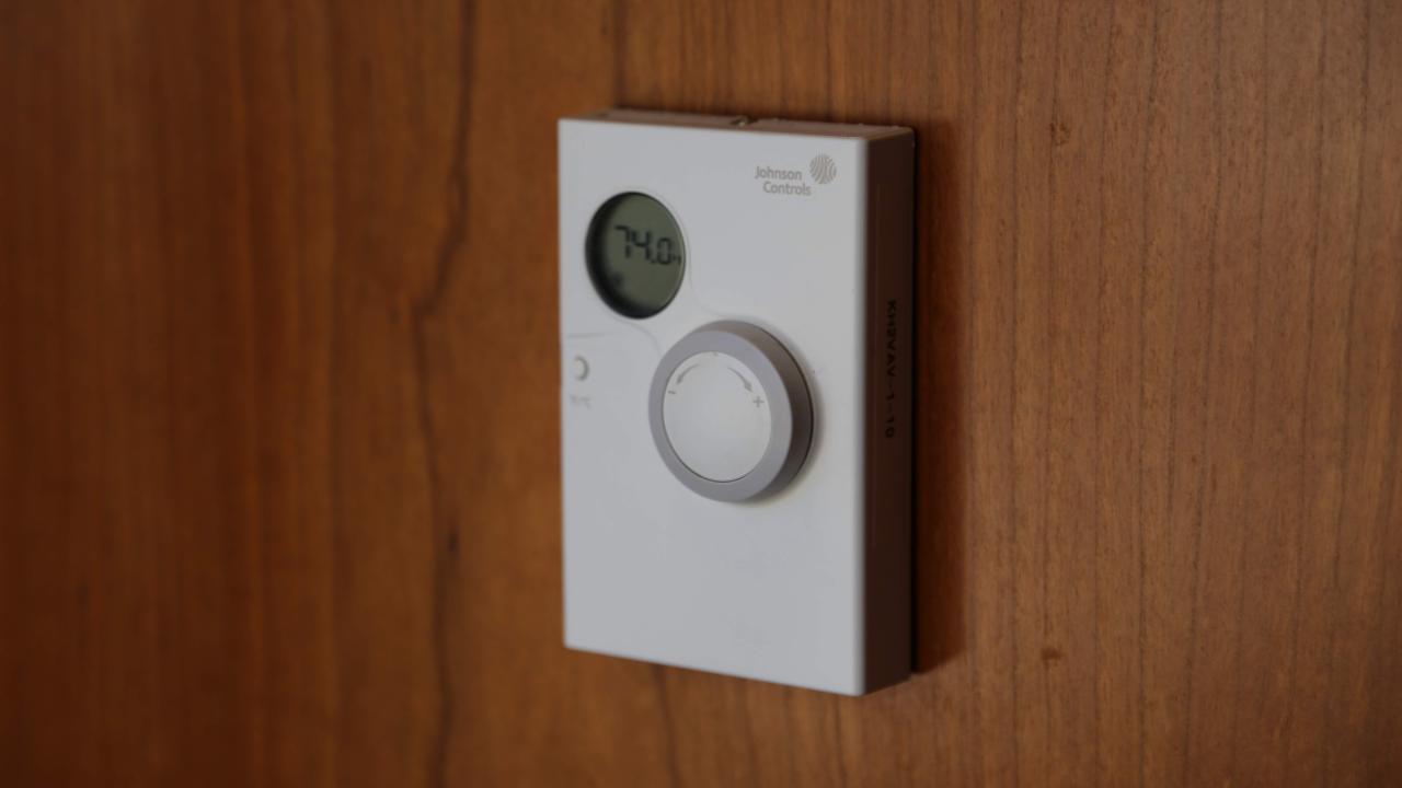 A thermostat in King Hall